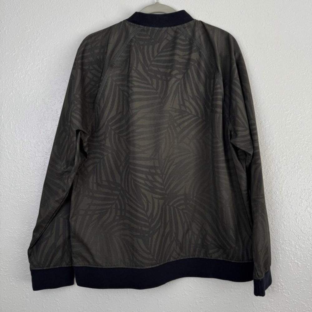 Old Navy black olive palm leaf water resistant tech bomber jacket XL - Picture 5 of 9